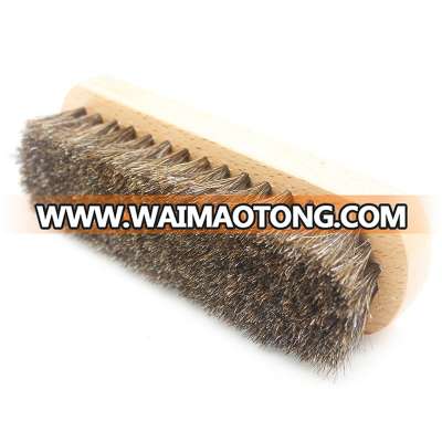 Shoe Shine Brush Polish 100% Horse Hair Wood Handle brush