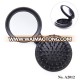 A2012 Plastic hair comb vintage folding round pocket comb with mirror