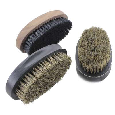 High gloss black paint round natural bristle paint brush