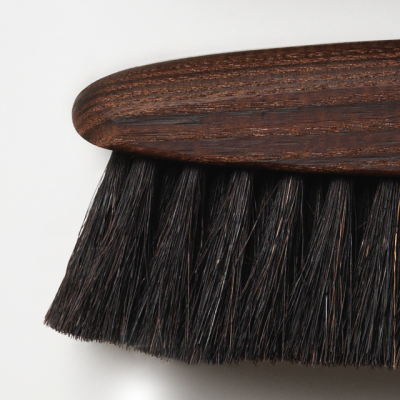 Wild bristles wooden handle shoe polish brush