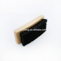 Wood handle bristle horse hair leather shoe brush